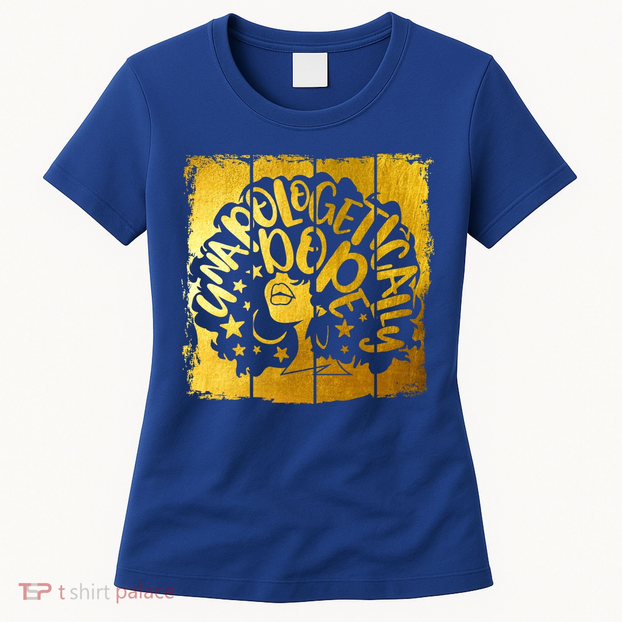 Unapologetically Dope Melanin Black History Gold Silhouette Cool Gift Women's T-Shirt
