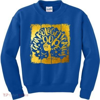 Unapologetically Dope Melanin Black History Gold Silhouette Cool Gift Kids Sweatshirt
