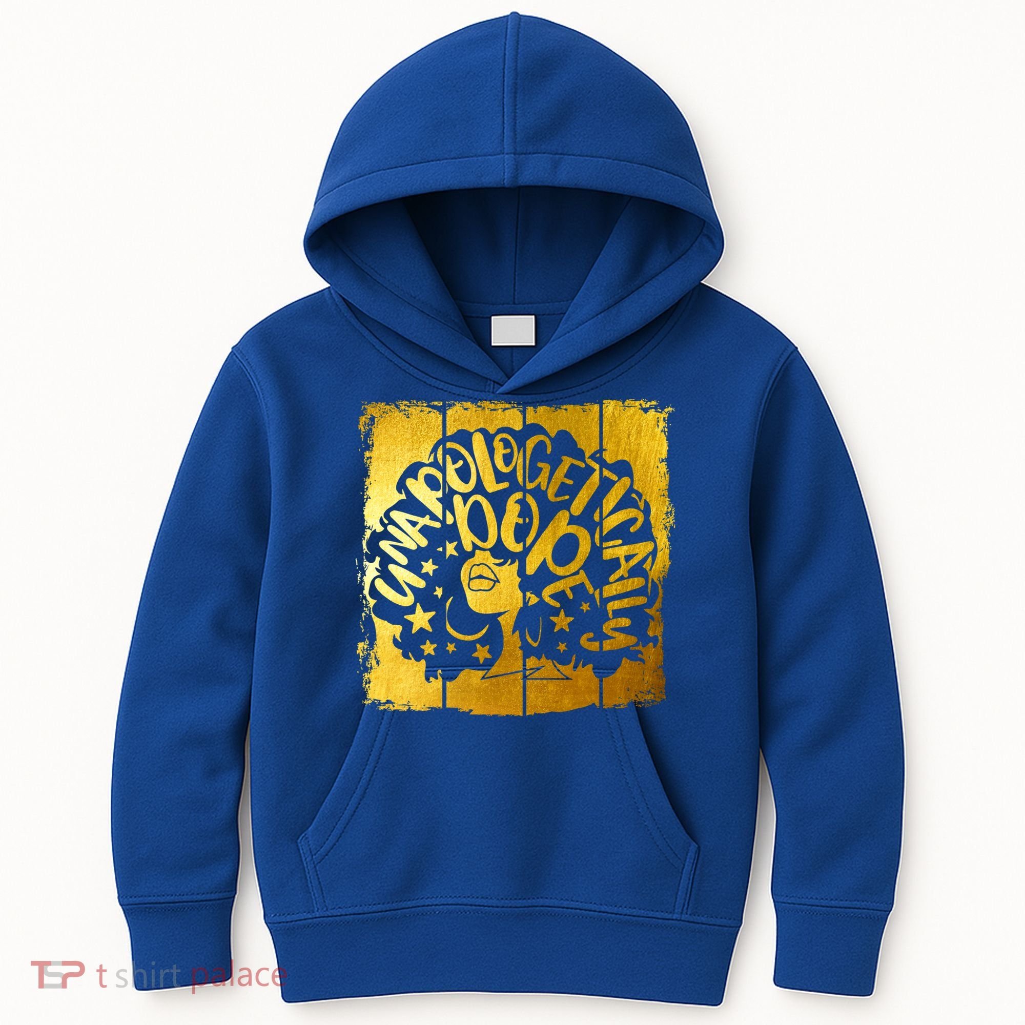 Unapologetically Dope Melanin Black History Gold Silhouette Cool Gift Kids Hoodie
