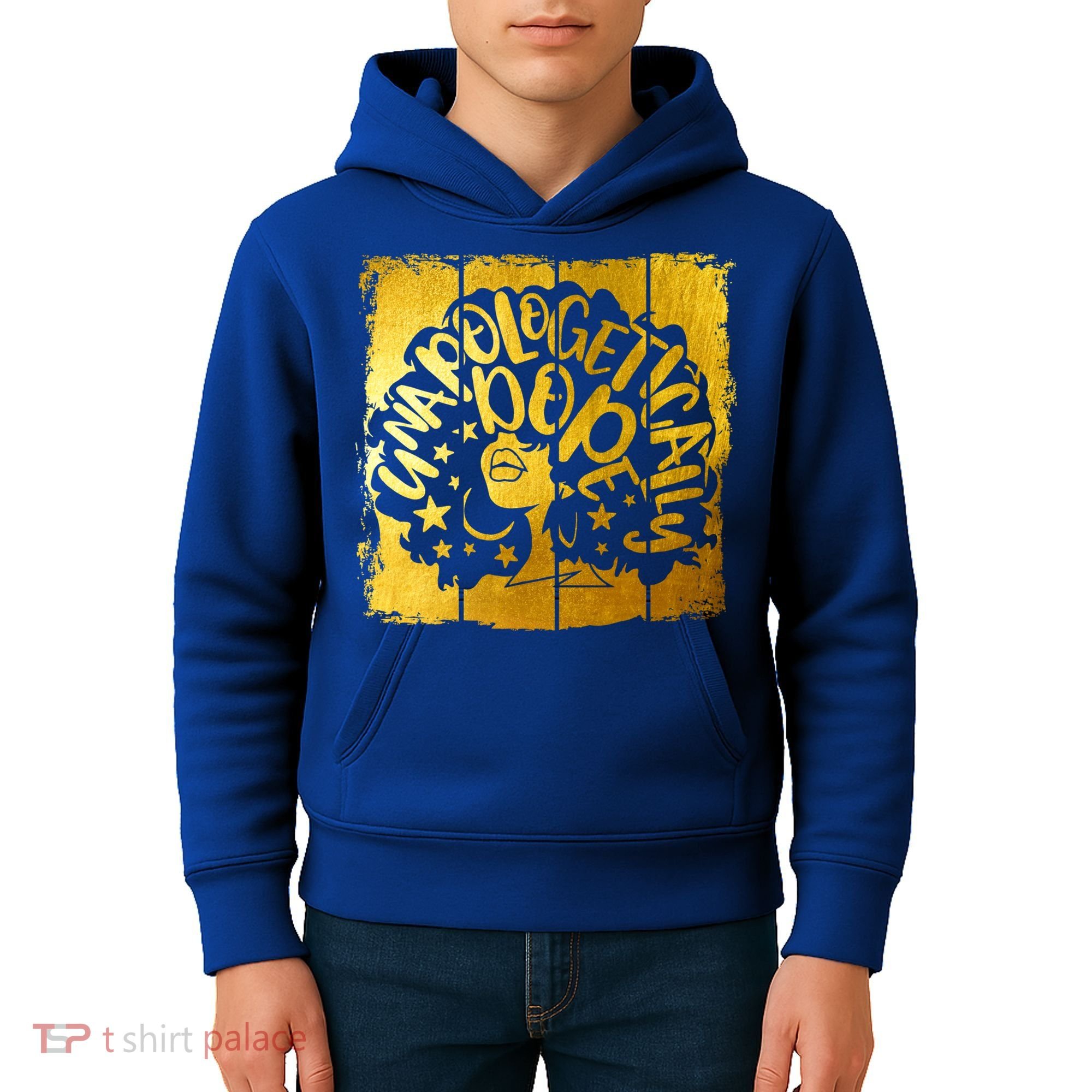 Unapologetically Dope Melanin Black History Gold Silhouette Cool Gift Kids Hoodie