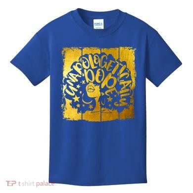 Unapologetically Dope Melanin Black History Gold Silhouette Cool Gift Kids T-Shirt