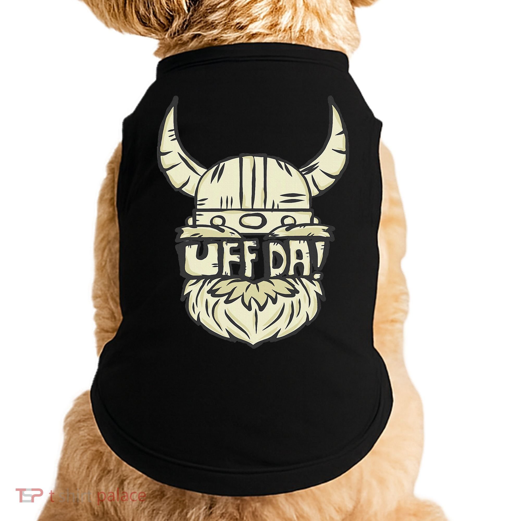 Uff Da Norwegian Quote Scandinavian Helmet Doggie Tank