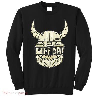 Uff Da Norwegian Quote Scandinavian Helmet Sweatshirt