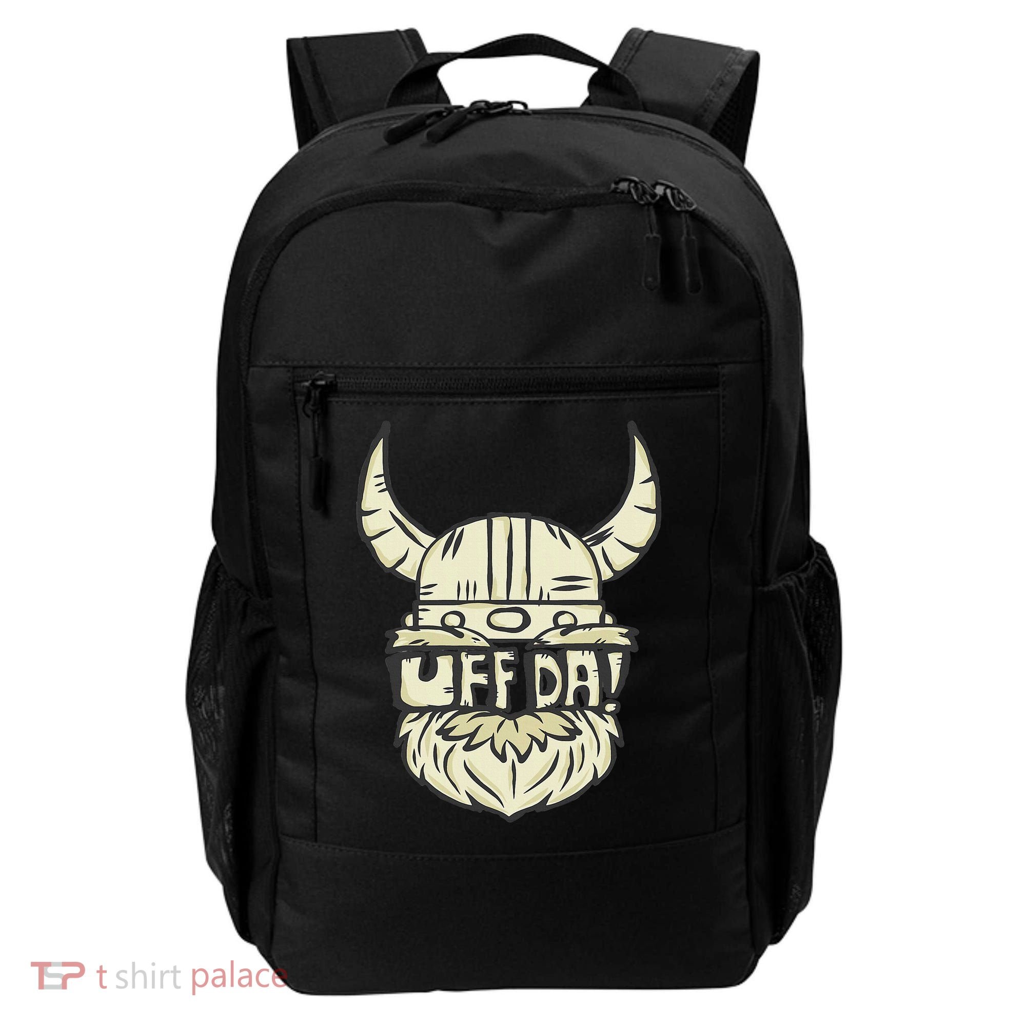 Uff Da Norwegian Quote Scandinavian Helmet Backpack