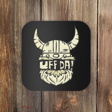 Uff Da Norwegian Quote Scandinavian Helmet Coaster