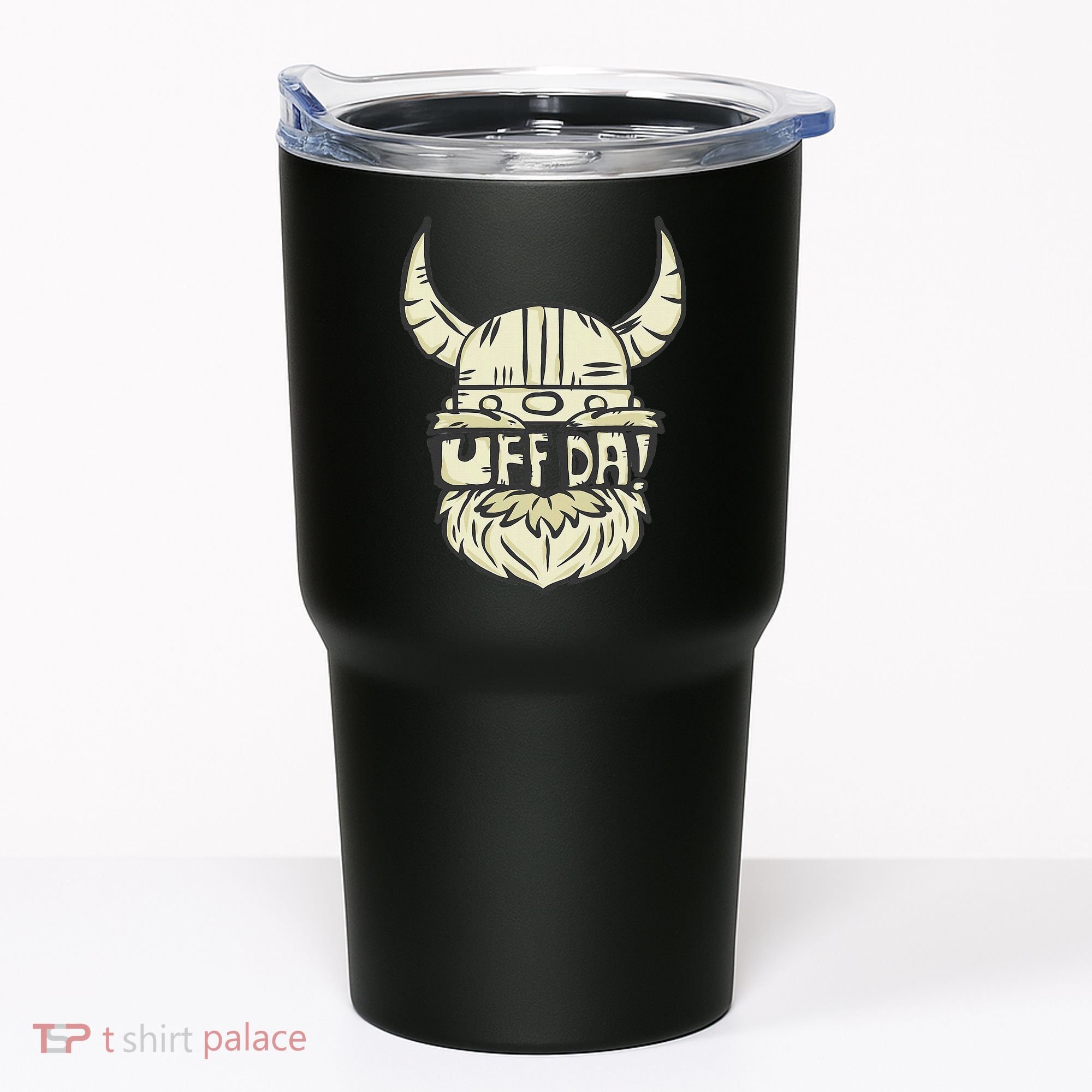 Uff Da Norwegian Quote Scandinavian Helmet Tumbler