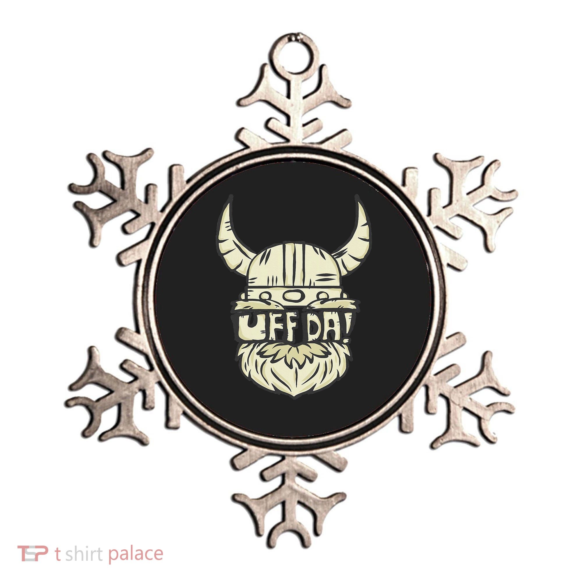 Uff Da Norwegian Quote Scandinavian Helmet Ornament