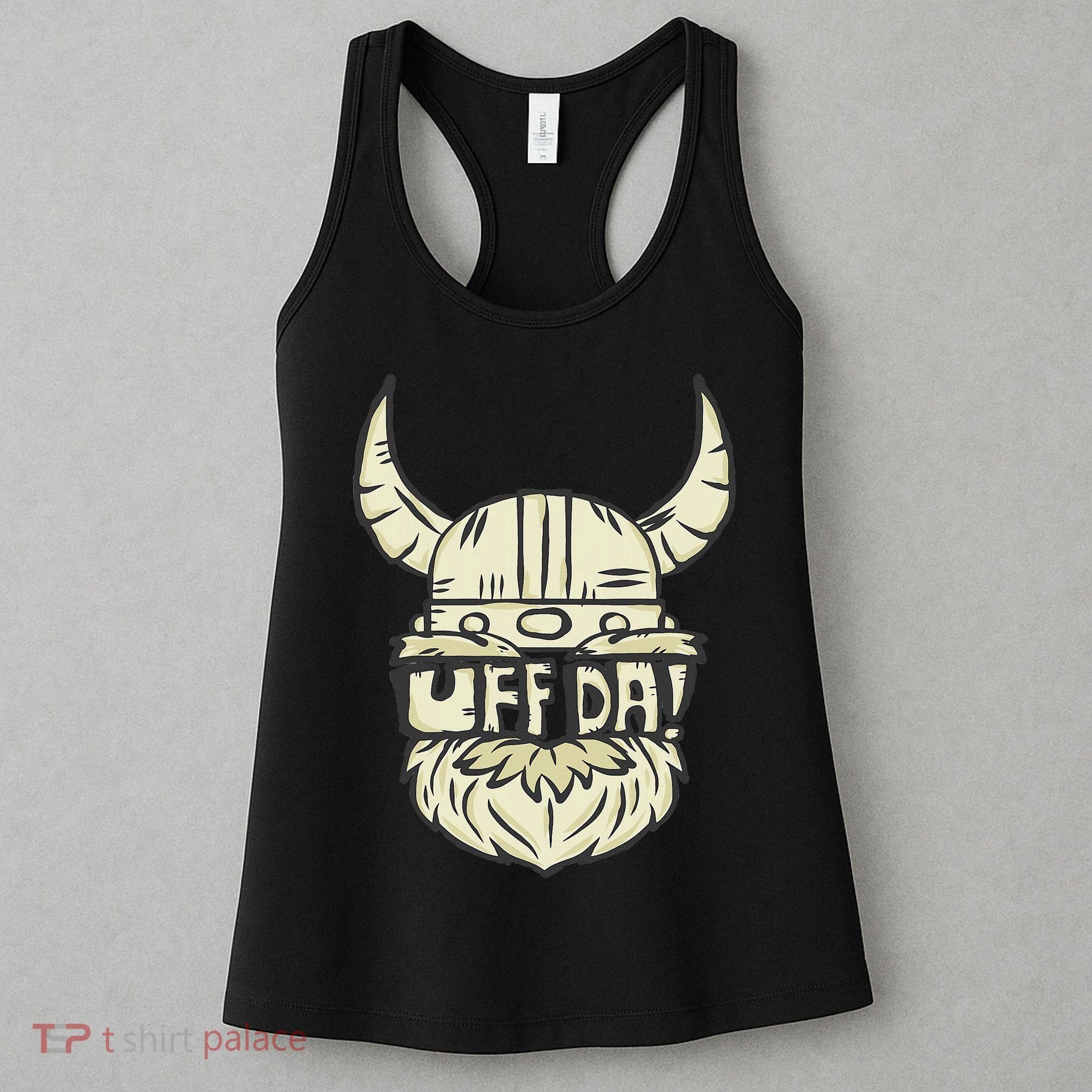 Uff Da Norwegian Quote Scandinavian Helmet Women's Tank Top