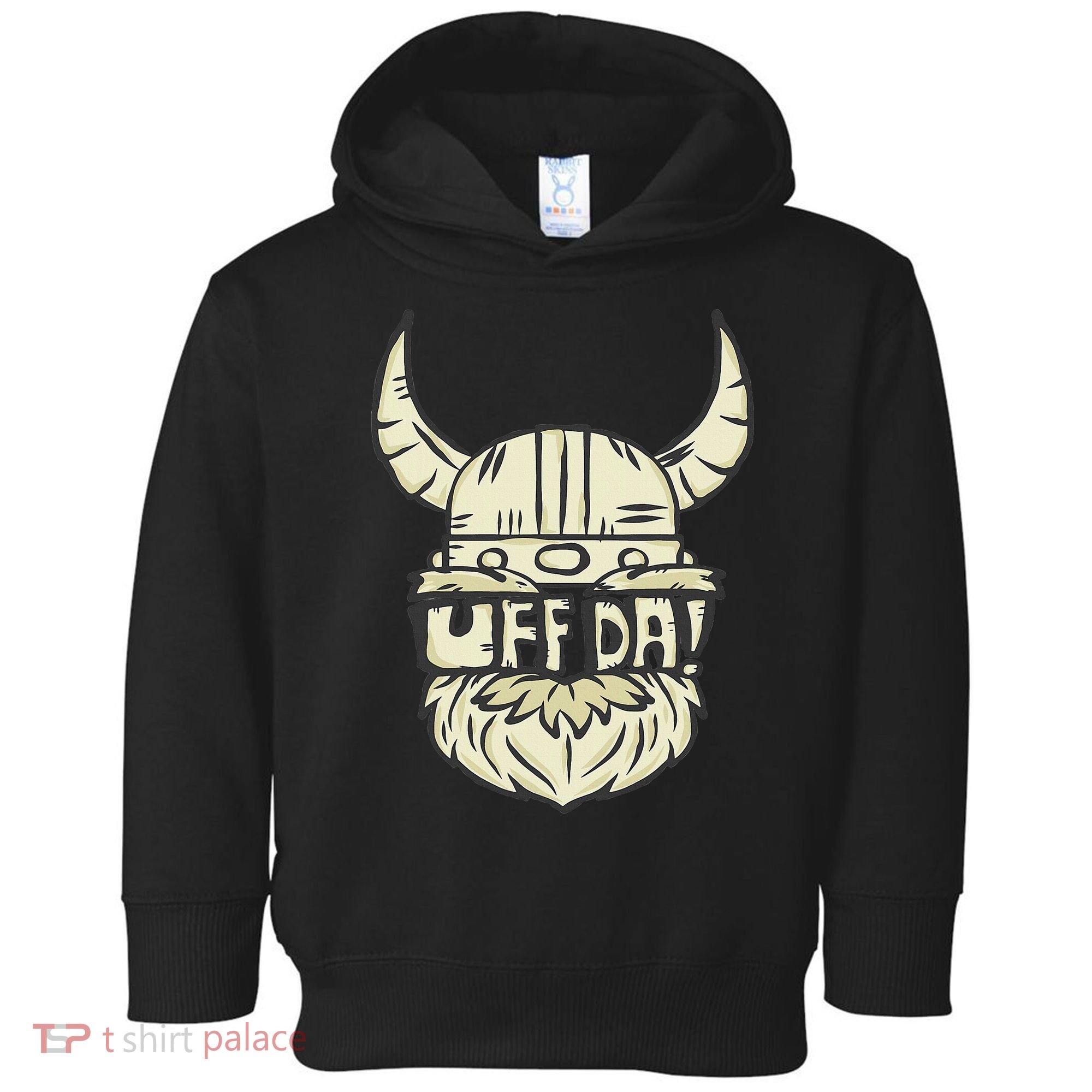 Uff Da Norwegian Quote Scandinavian Helmet Toddler Hoodie