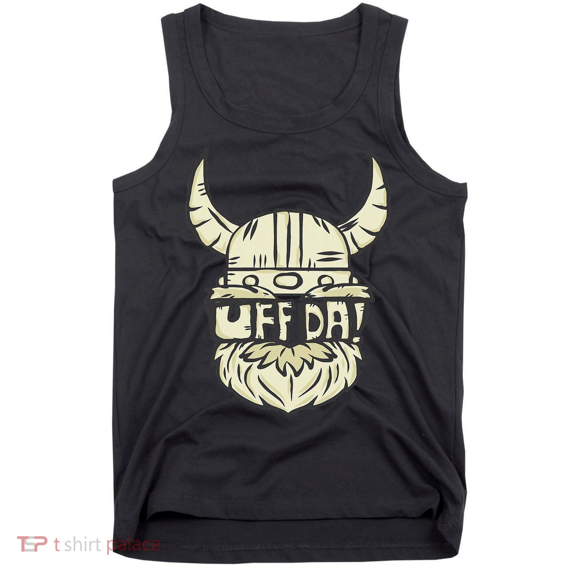 Uff Da Norwegian Quote Scandinavian Helmet Tank Top