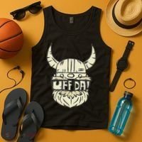 Uff Da Norwegian Quote Scandinavian Helmet Tank Top thumb 4