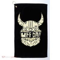 Uff Da Norwegian Quote Scandinavian Helmet Golf Towel thumb 0
