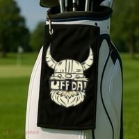 Uff Da Norwegian Quote Scandinavian Helmet Golf Towel thumb 2