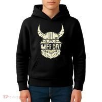 Uff Da Norwegian Quote Scandinavian Helmet Kids Hoodie thumb 4