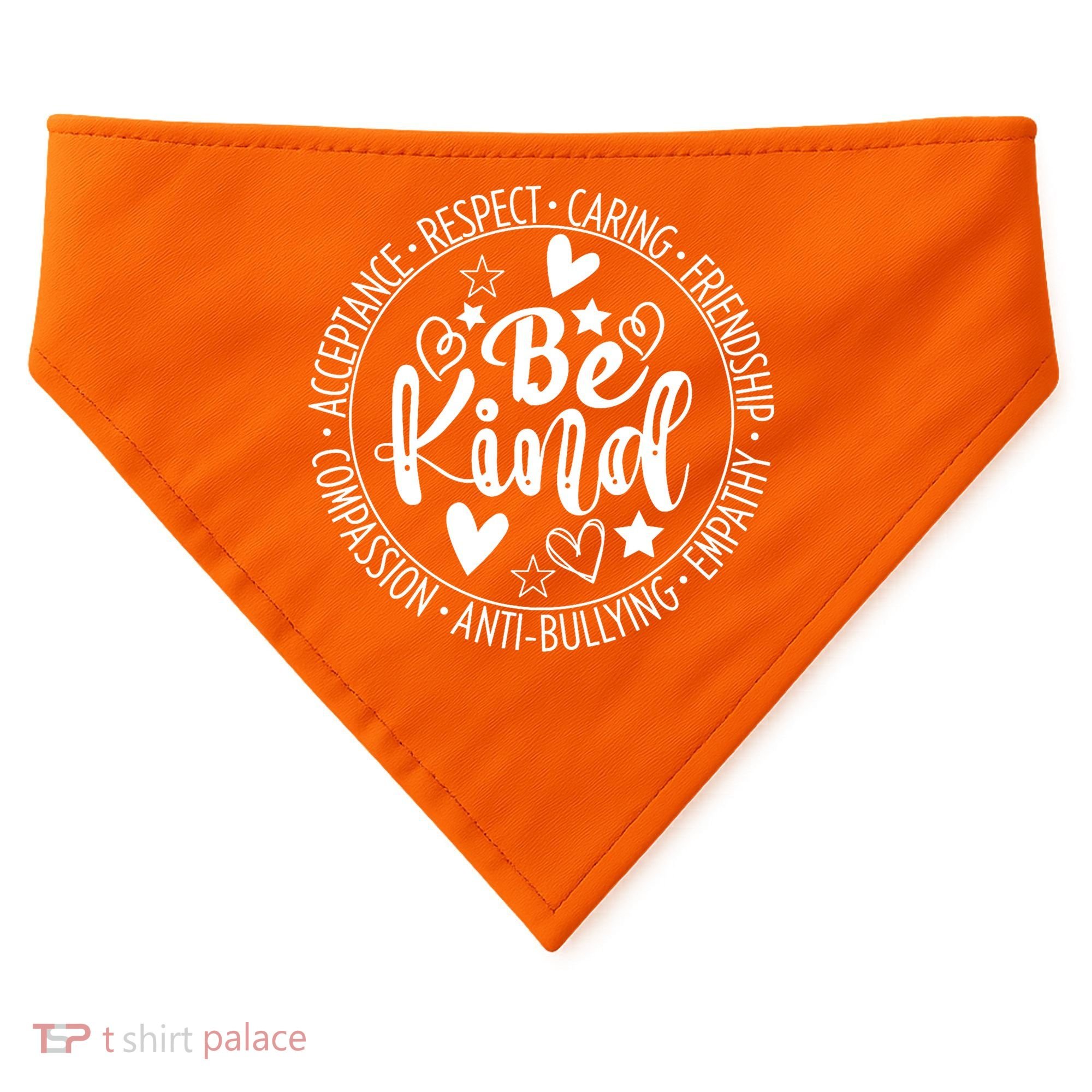 Unity Day No Bullying Orange Anti Bullying Teachers USA-Made Doggie Bandana