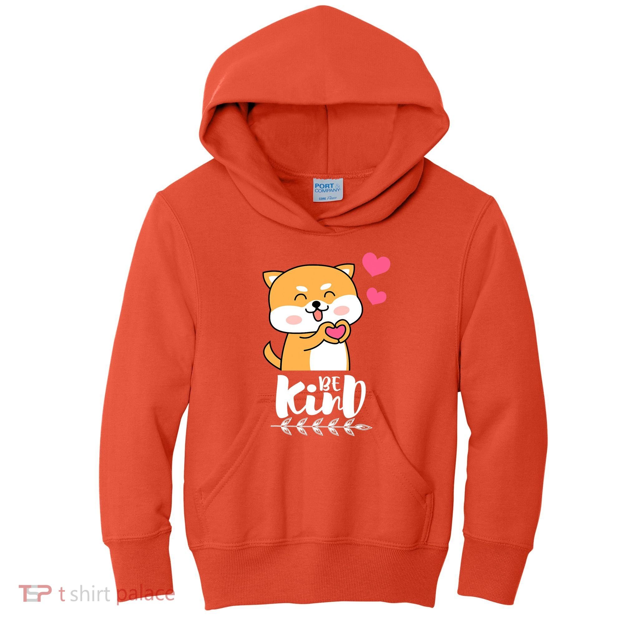 Unity Day Orange Dog Be Kind Anti Bullying Gift And Be Kind Kids Hoodie