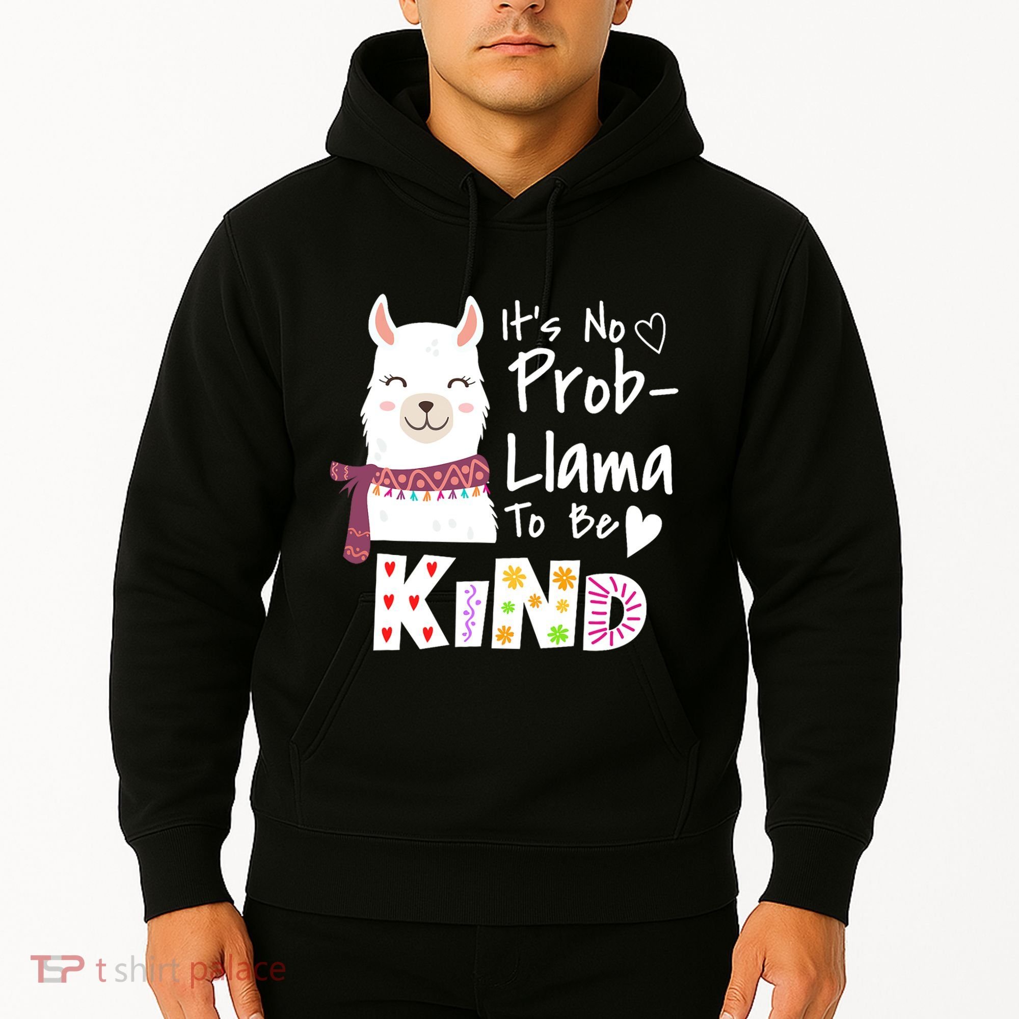 Unity Day Orange No Prob Llama Be Kind Anti Bullying Hoodie
