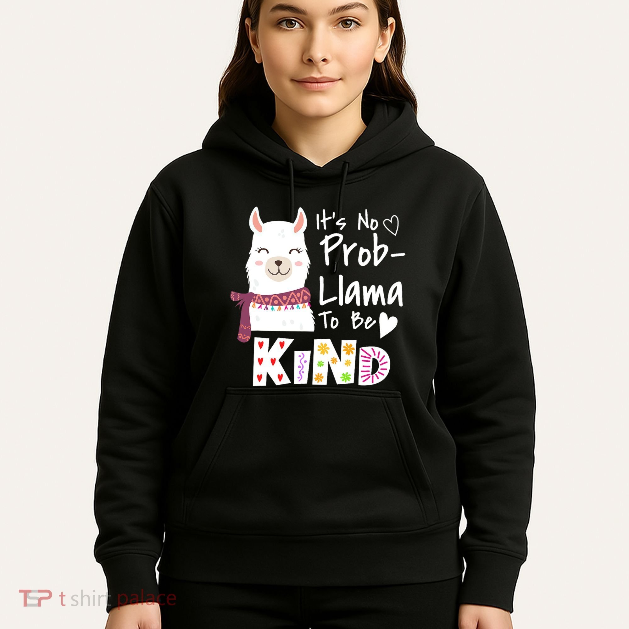 Unity Day Orange No Prob Llama Be Kind Anti Bullying Hoodie