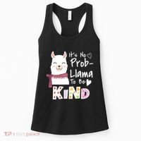 Unity Day Orange No Prob Llama Be Kind Anti Bullying Women's Tank Top thumb 0
