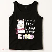 Unity Day Orange No Prob Llama Be Kind Anti Bullying Tank Top thumb 2