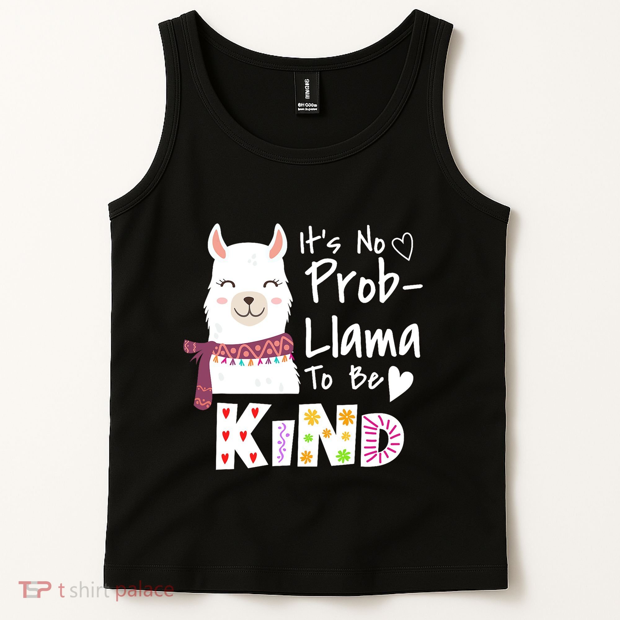 Unity Day Orange No Prob Llama Be Kind Anti Bullying Tank Top