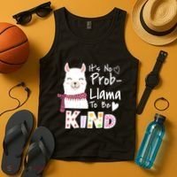 Unity Day Orange No Prob Llama Be Kind Anti Bullying Tank Top thumb 4