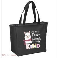 Unity Day Orange No Prob Llama Be Kind Anti Bullying Tote Bag thumb 2