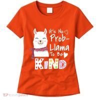 Unity Day Orange No Prob Llama Be Kind Anti Bullying Women's T-Shirt thumb 0