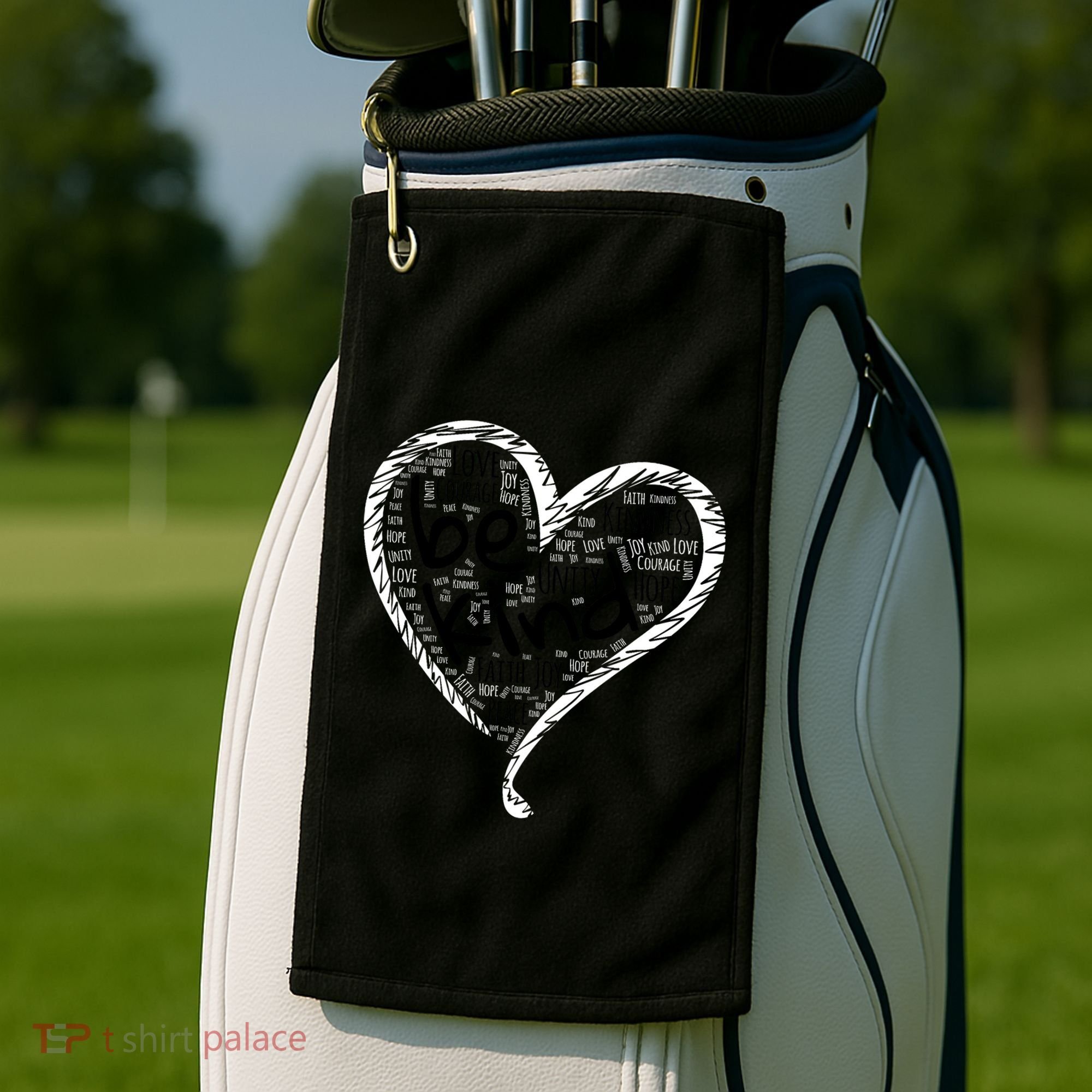 Unity Day Orange Heart Be Kind Anti Bullying Gift Golf Towel
