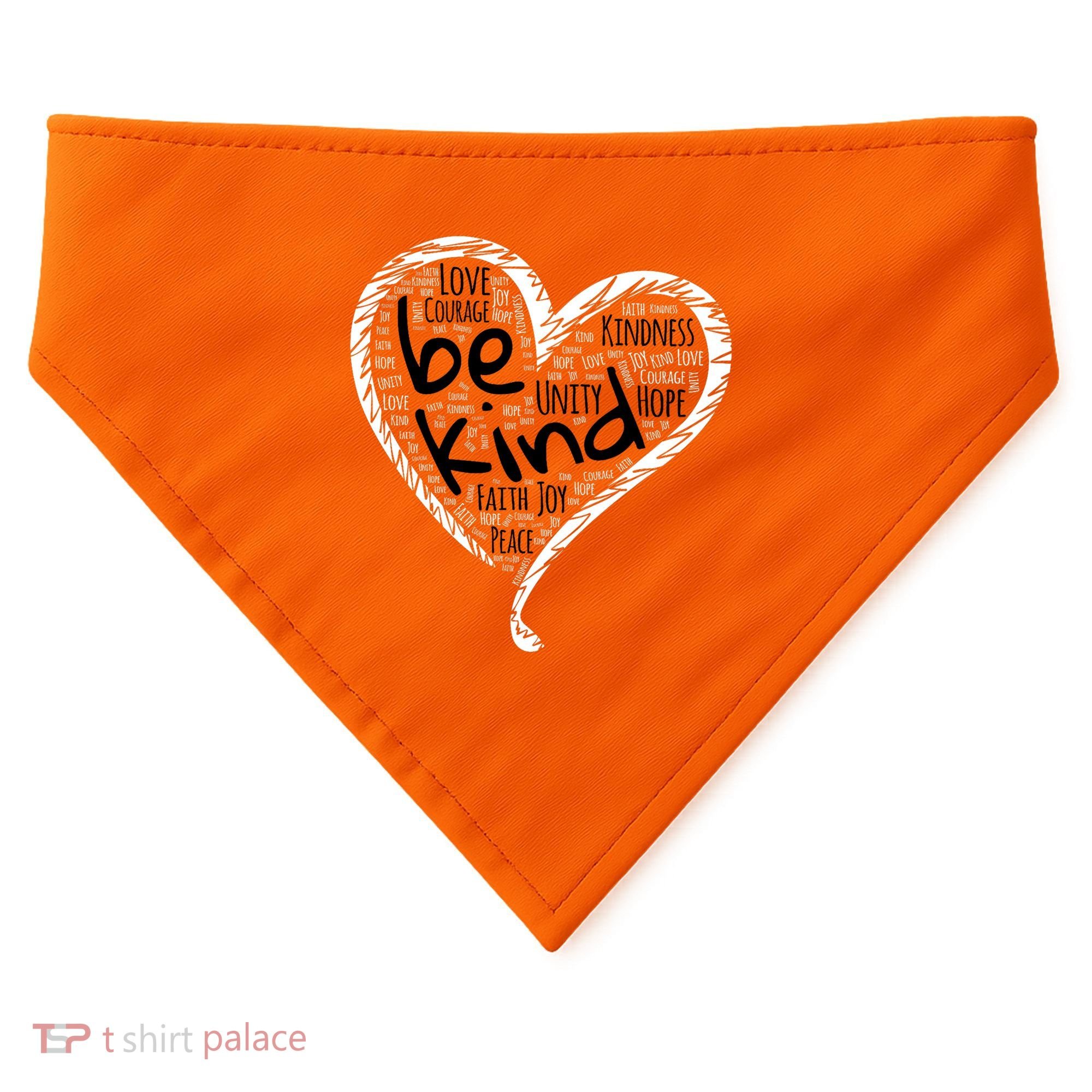 Unity Day Orange Heart Be Kind Anti Bullying Gift USA-Made Doggie Bandana