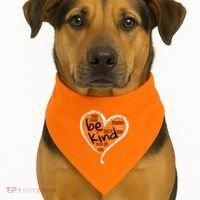 Unity Day Orange Heart Be Kind Anti Bullying Gift USA-Made Doggie Bandana thumb 1