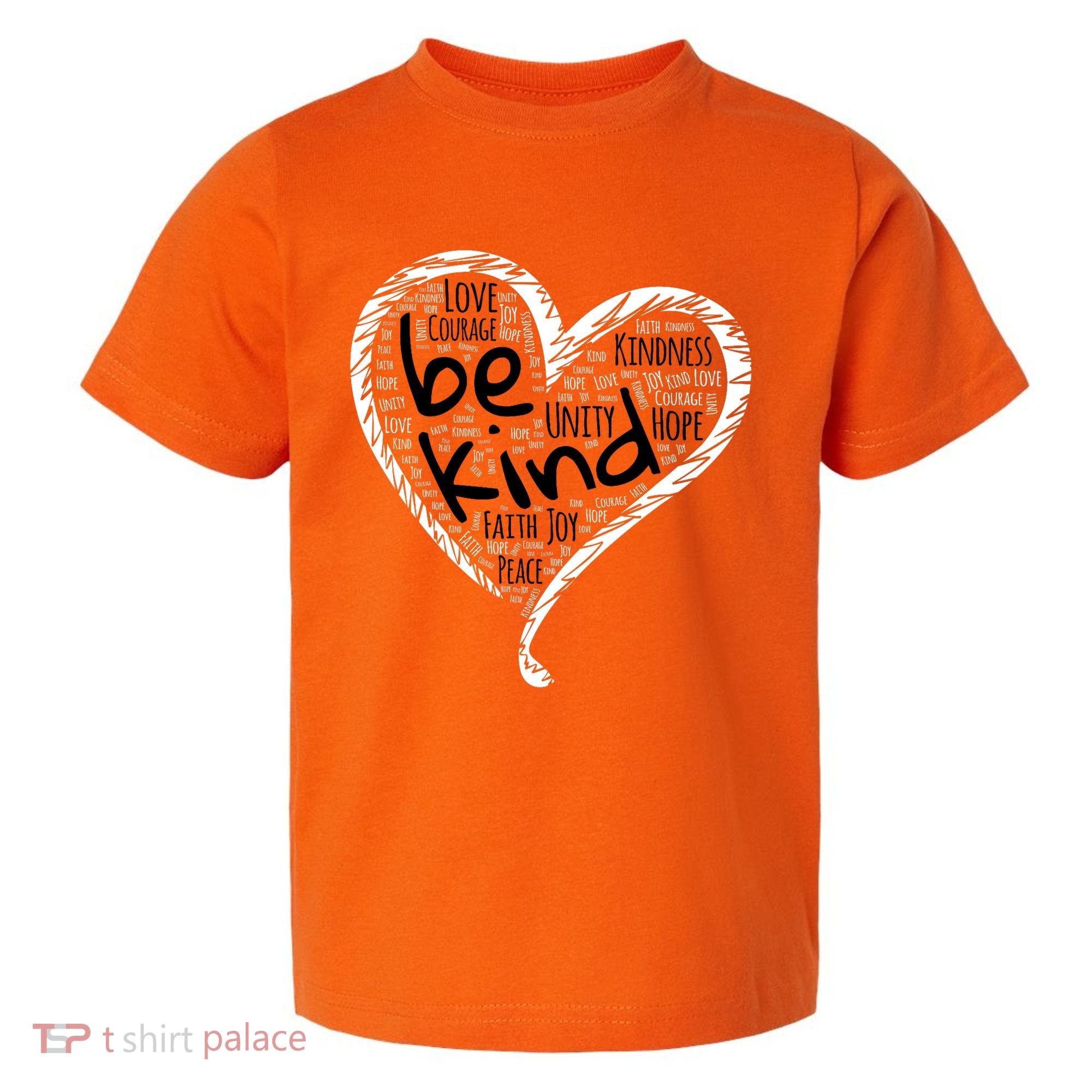 Unity Day Orange Heart Be Kind Anti Bullying Gift Toddler T-Shirt