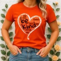 Unity Day Orange Heart Be Kind Anti Bullying Gift Women's T-Shirt thumb 2