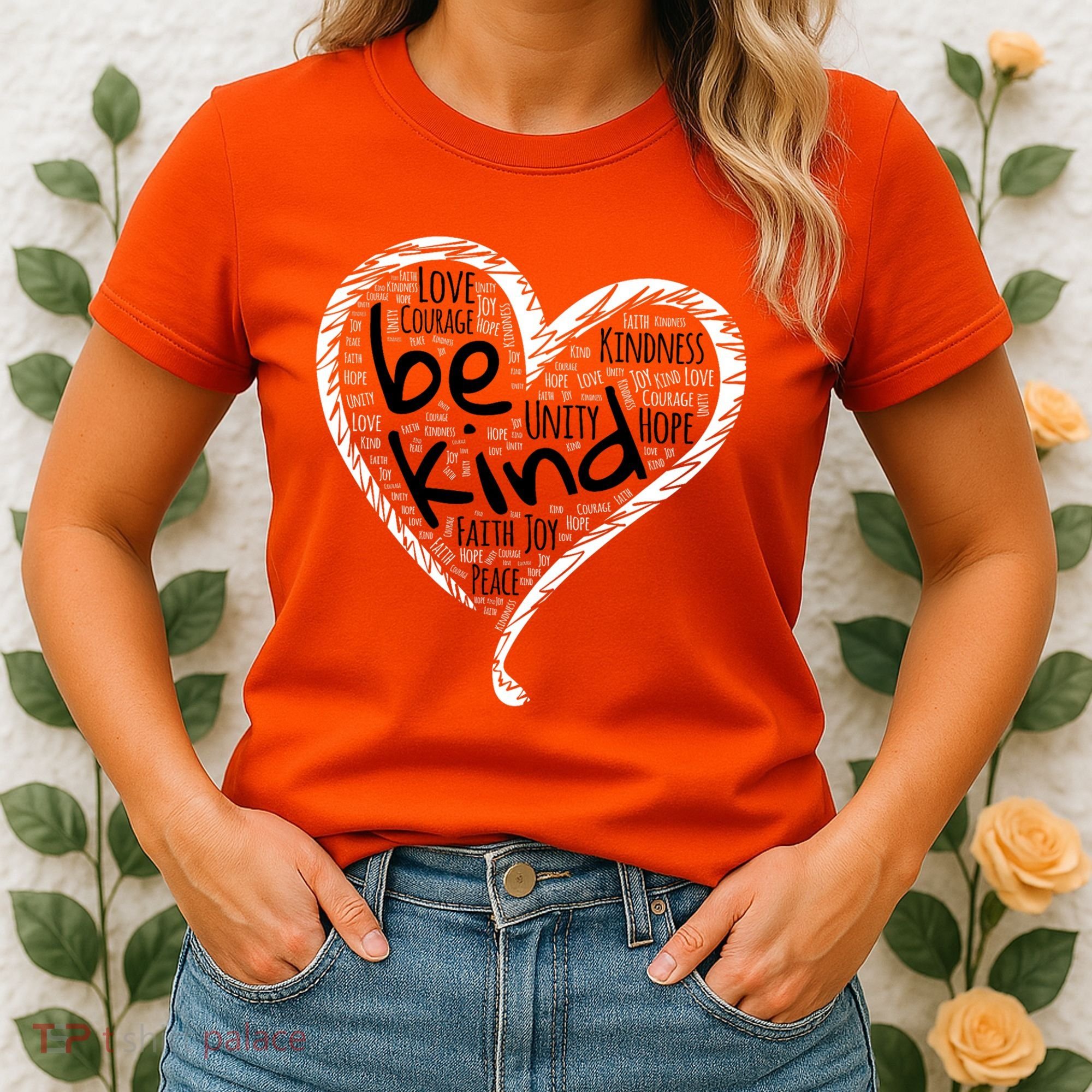 Unity Day Orange Heart Be Kind Anti Bullying Gift Women's T-Shirt