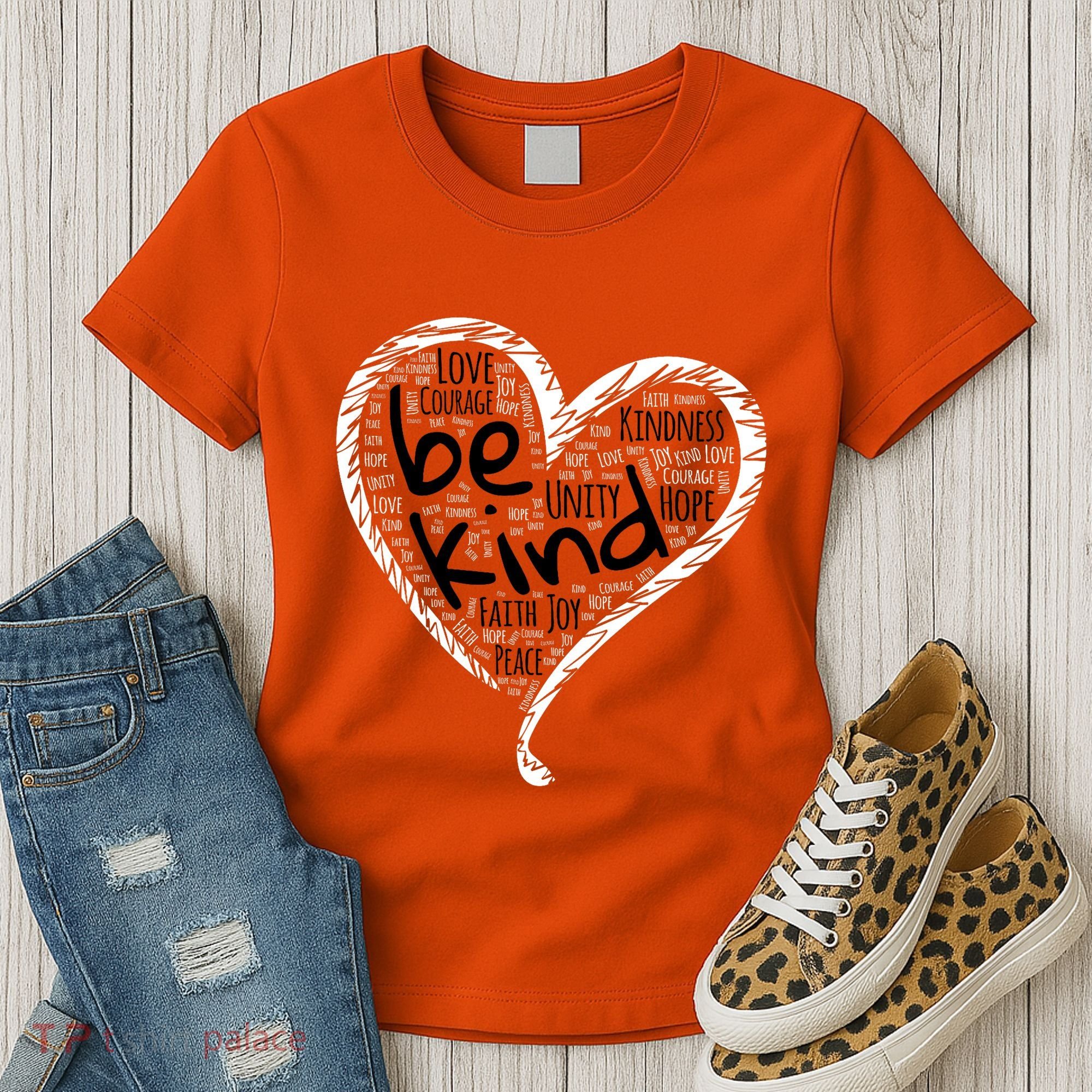 Unity Day Orange Heart Be Kind Anti Bullying Gift Women's T-Shirt