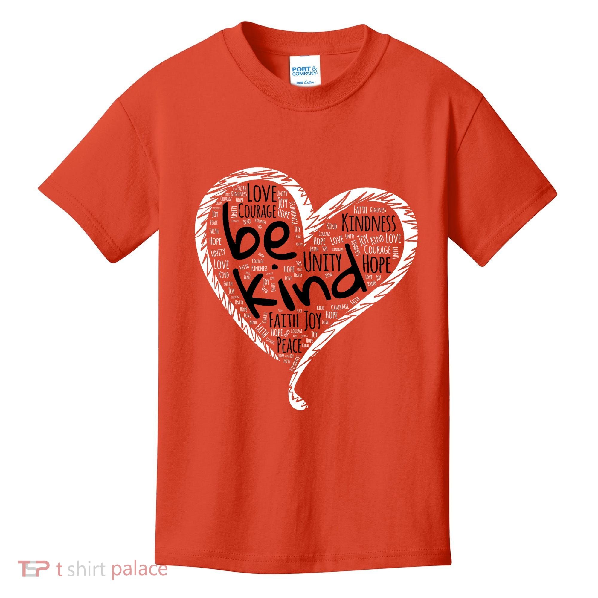 Unity Day Orange Heart Be Kind Anti Bullying Gift Kids T-Shirt