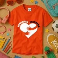 Unity Day Orange Anti Bullying Kindness Matters Kids T-Shirt thumb 3