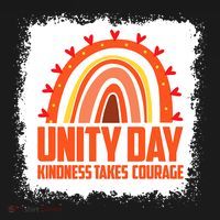 Unity Day Orange Kindness Takes Courage Unity Day Kids Kids Sweatshirt thumb 2