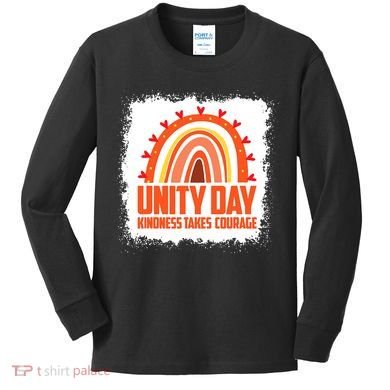 Unity Day Orange Kindness Takes Courage Unity Day Kids Kids Long Sleeve Shirt
