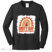 Unity Day Orange Kindness Takes Courage Unity Day Kids Kids Long Sleeve Shirt thumb 0