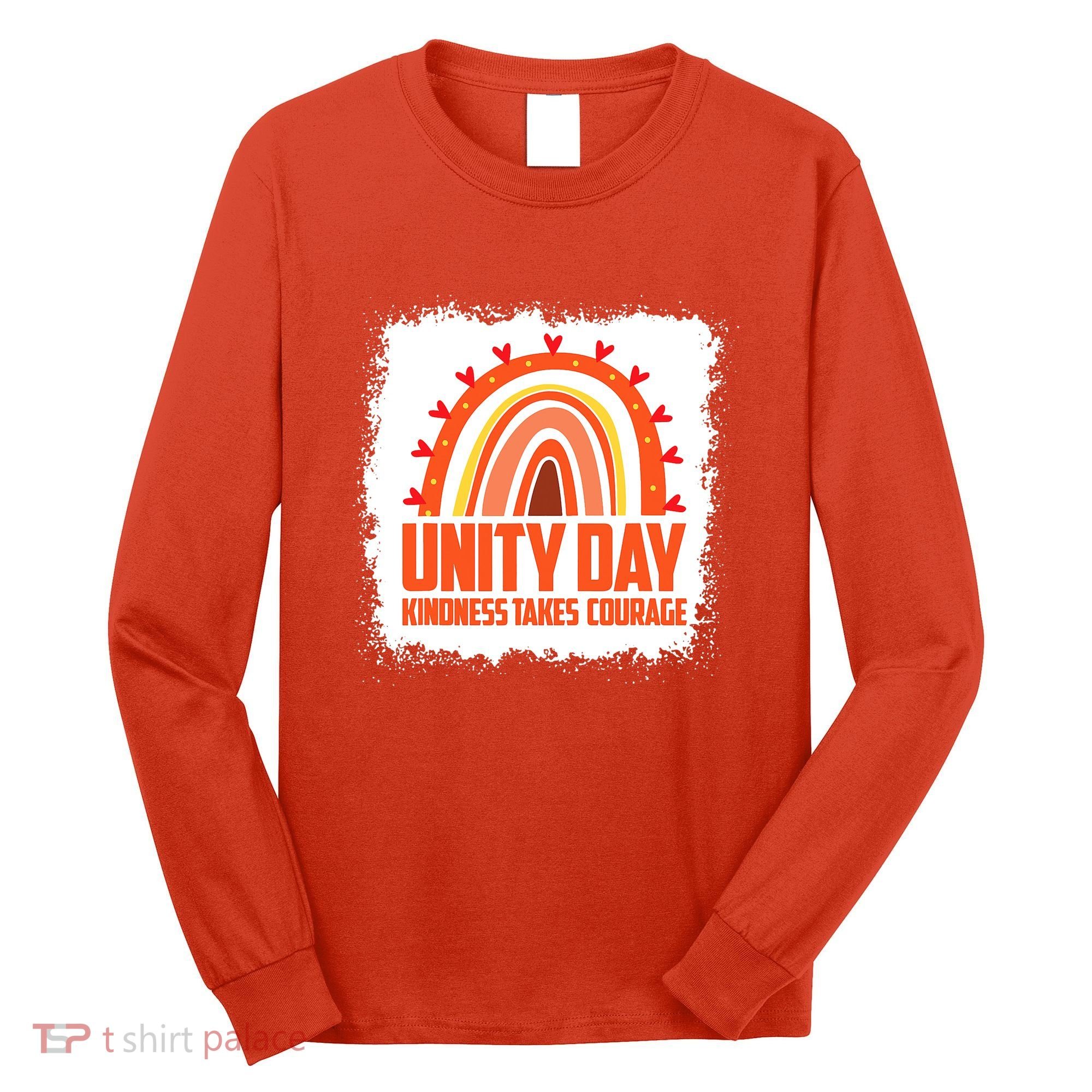 Unity Day Orange Kindness Takes Courage Unity Day Kids Long Sleeve Shirt
