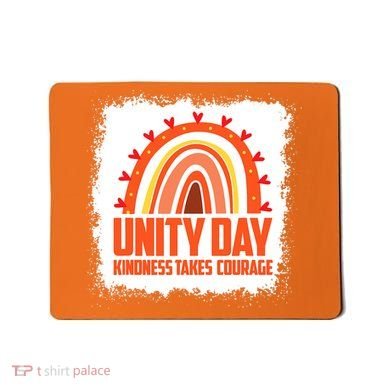 Unity Day Orange Kindness Takes Courage Unity Day Kids Mousepad