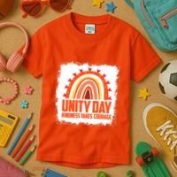 Unity Day Orange Kindness Takes Courage Unity Day Kids Kids T-Shirt thumb 3