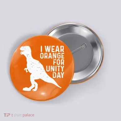 Unity Day Orange Unity Day Dinosaur Button
