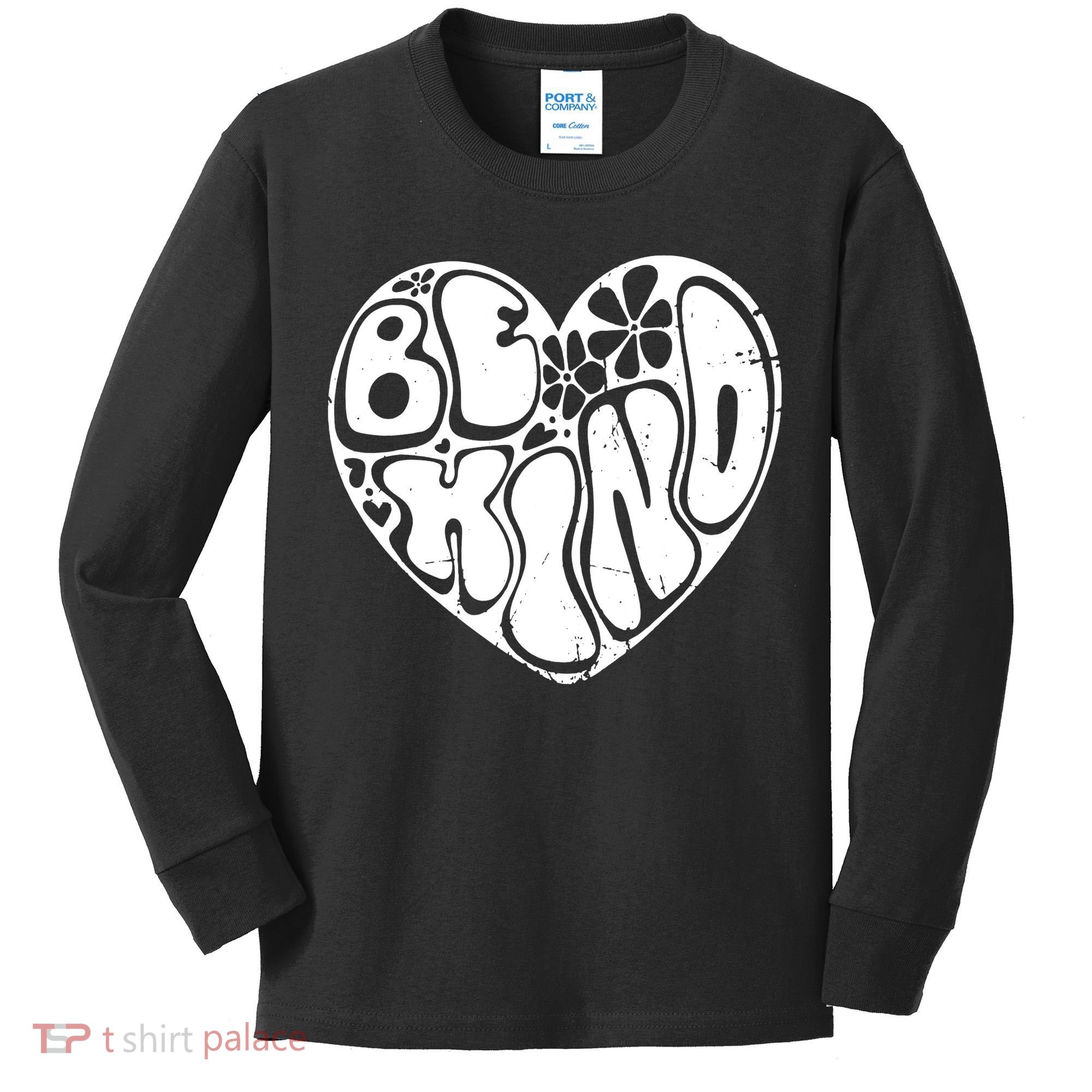 Unity Day Orange Heart Be Kind Anti Bullying Kids Long Sleeve Shirt
