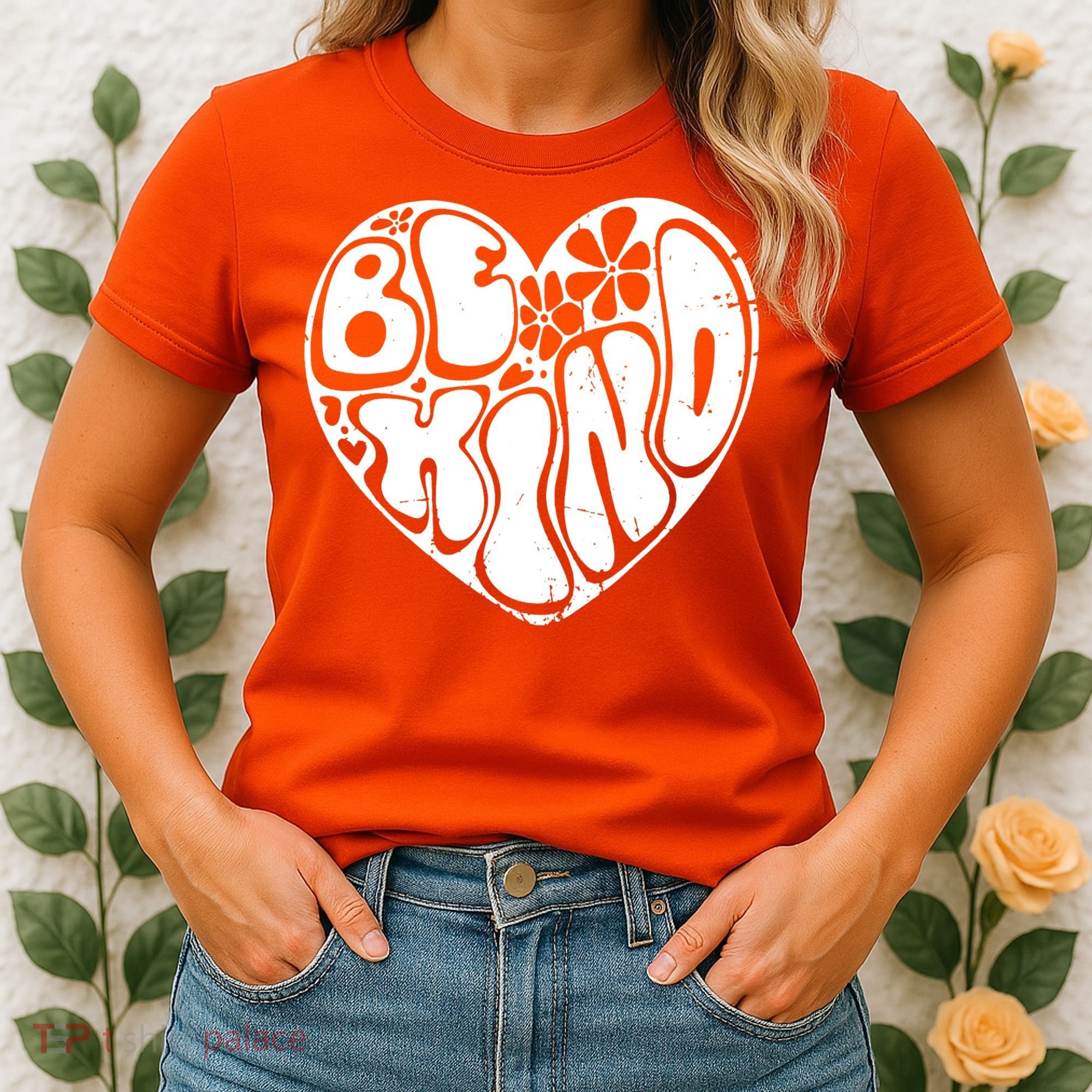 Unity Day Orange Heart Be Kind Anti Bullying Women's T-Shirt