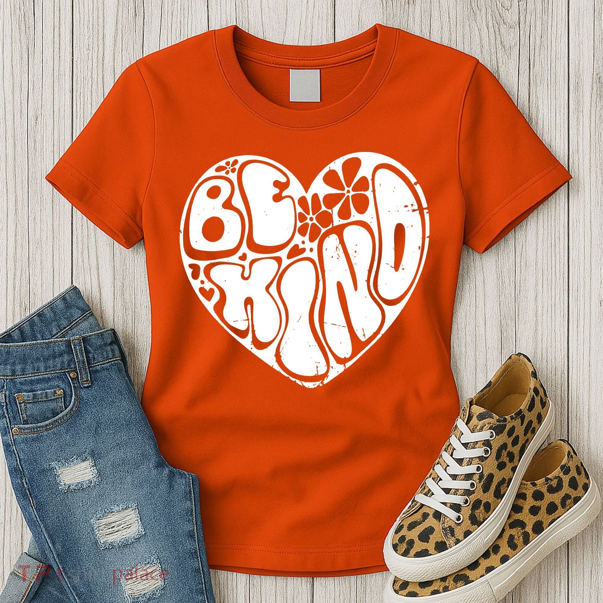 Unity Day Orange Heart Be Kind Anti Bullying Women's T-Shirt