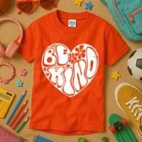 Unity Day Orange Heart Be Kind Anti Bullying Kids T-Shirt thumb 3