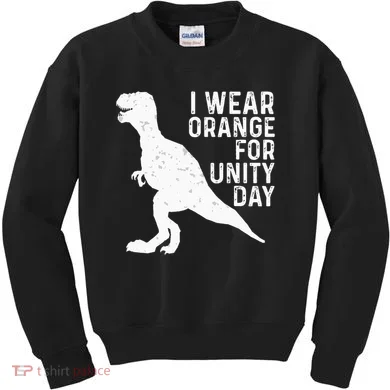 Unity Day Orange Unity Day Dinosaur Kids Sweatshirt