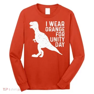 Unity Day Orange Unity Day Dinosaur Long Sleeve Shirt